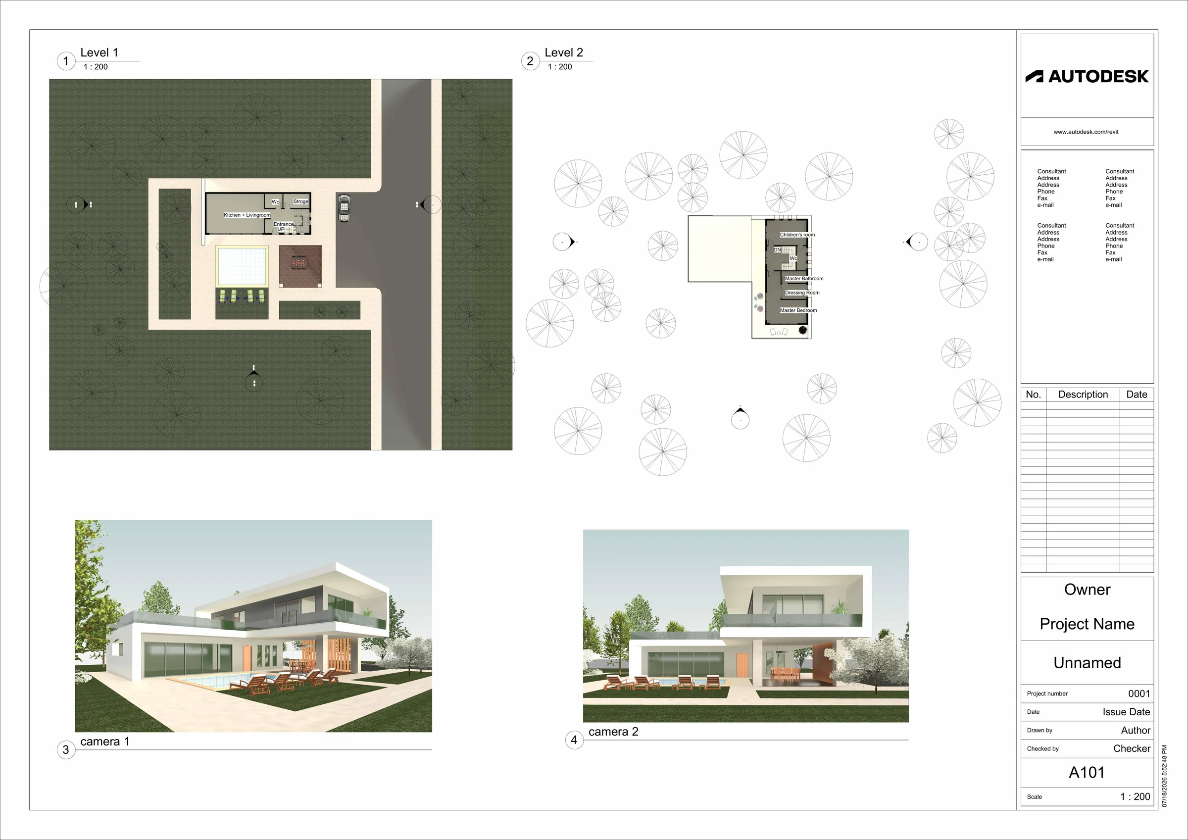 Revit dokumentacijski list vile
